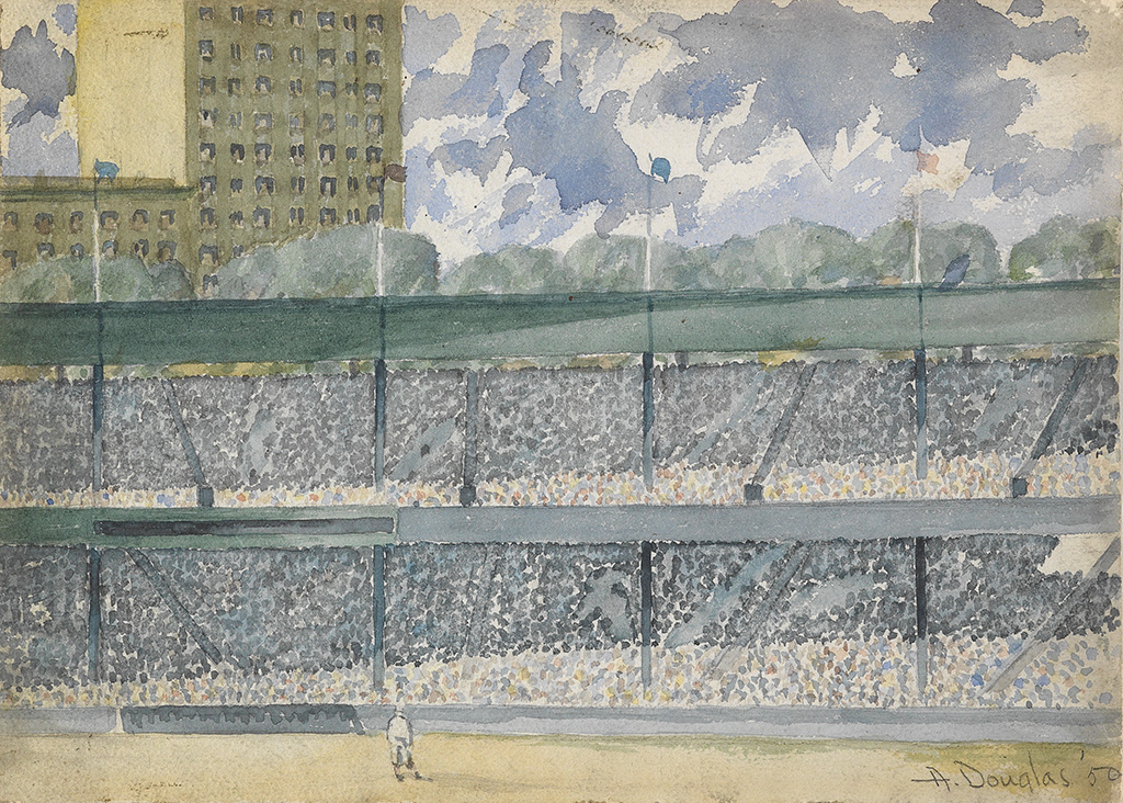 AARON DOUGLAS (1899 - 1979) Ebbets Field.